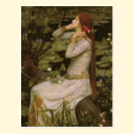 Ophelia (By the Pond) JW Waterhouse, Victorian Art postcards
