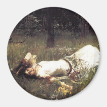 Ophelia Lying in the Meadow Fridge Magnet