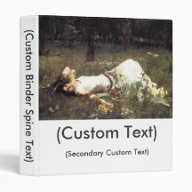 Ophelia Lying in the Meadow Vinyl Binder
