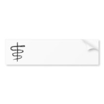 Ophiuchus. Astrological Zodiac Sign. Black. Bumper Stickers