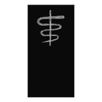 Ophiuchus. Zodiac Sign in Grey. Photo Cards