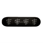 Ophiuchus. Zodiac Sign in Grey. Skateboard Decks