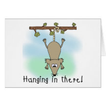 Opossum Hanging in There Greeting Card