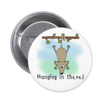 Opossum Hanging in There Pinback Buttons