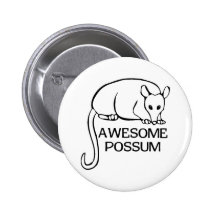 Opossum impressionnant badge