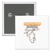 Opossum impressionnant badge