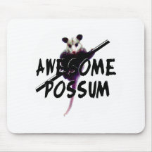Opossum impressionnant d'opossum tapis de souris