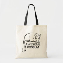 Opossum impressionnant sac en toile