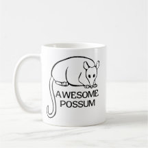 Opossum impressionnant tasse