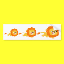 Opportunistic Cartoon Lion bumper sticker bumper stickers