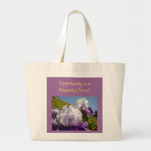 Opportunity is a Powerful Force! Tote bags Irises