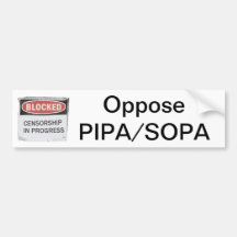oppose Pipa/Sopa Bumper Sticker