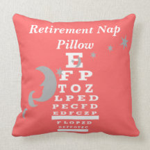 Optical Chart Retirement Nap Pillow