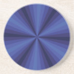 Optical Illusion Blue Coaster