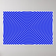 Optical Illusion Hypno Blue Print