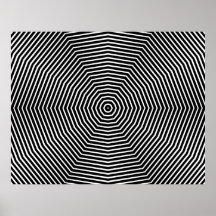 Optical Illusion Lines Posters