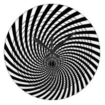 OPTICAL ILLUSION Retro Art Clock
