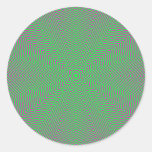 Optical Illusion Star Lines Round Sticker