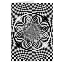 Optical illusions greeting cards
