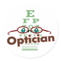 Optician--Eye chart Gifts Stickers