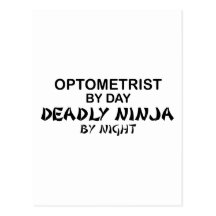 Optometrist Deadly Ninja by Night Post Cards