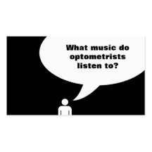 optometrist joke / music joke business card template
