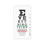 Optometry Eye Chart Illustration Address Label