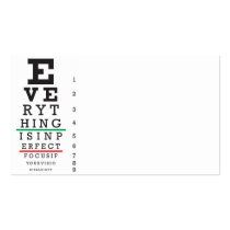 Optometry Eye Chart Illustration Business Card