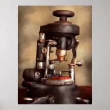 Optometry - Lens cutting machine Poster
