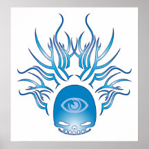 Optometry Skull Poster
