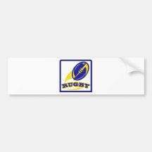 oput de vol de boule de rugby autocollant pour voiture