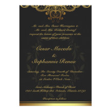 or du faire-part de mariage 5 x 7 et damassé noire