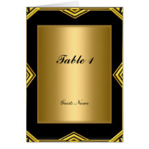 Or et carte et menu noirs de placement de Tableau