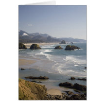OR, Oregon Coast, Ecola State Park, view of Cards