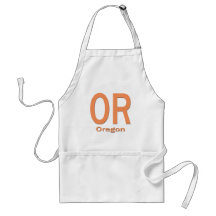 OR Oregon plain orange Apron
