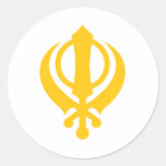 Or sikh de Khanda Autocollant