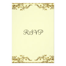 Or unique et élégant épousant RSVP Faire-parts