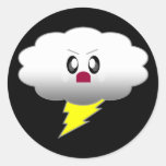 ORAGE DE FOUDRE DE NUAGE DE KAWAII AUTOCOLLANTS