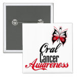 Oral Cancer Awareness Butterfly Button