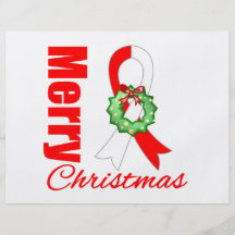 Oral Cancer Awareness Merry Christmas Ribbon Full Color Flyer