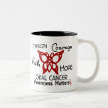 Oral Cancer Celtic Butterfly 3 Coffee Mugs