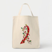 Oral Cancer Christmas Lights Ribbon Bags