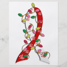 Oral Cancer Christmas Lights Ribbon Custom Flyer