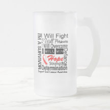 Oral Cancer Fight Persevere Overcome Win Mugs