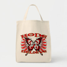 Oral Cancer Hope Believe Butterfly Tote Bag