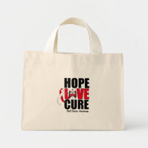 Oral Cancer Hope Love Cure Canvas Bags