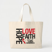Oral Cancer Hope Love Faith Canvas Bags