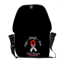 Oral Cancer  Hope Strength Love Messenger Bag