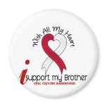 ORAL CANCER I Support My Brother Fridge Magnets