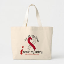 ORAL CANCER I Support My Granny Tote Bags
